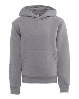 Youth Fleece Hoodie Sweatshirt in Heather Grey