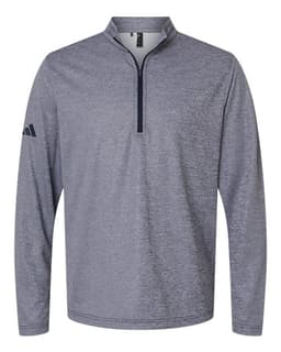 Men's Space Dyed Quarter-Zip Pullover in Collegiate Navy Melange