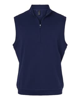 Men's Club Quarter-Zip Vest in Collegiate Navy