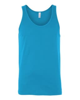Unisex Heather CVC Tank in Neon Blue