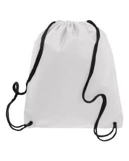 Non-Woven Drawstring Bag in White