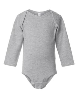 Infant Fine Jersey Long Sleeve Bodysuit in Heather