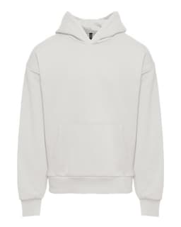 Unisex Heavyweight Fleece Hoodie Sweatshirt in Bone