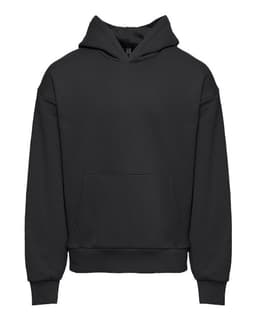 Unisex Heavyweight Fleece Hoodie Sweatshirt in Graphite Black