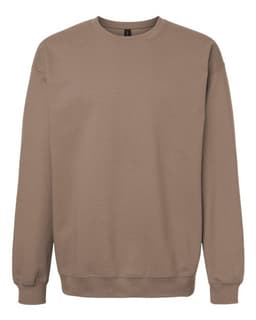 Unisex Softstyle® Midweight Crewneck Sweatshirt in Brown Savana