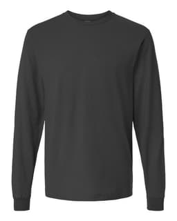 Fine Jersey Long Sleeve T-Shirt in Fine Charcoal