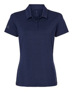 Women's Textured Stripe Polo in Dark Blue