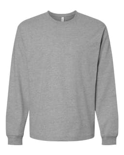 Unisex 7.5 oz Heavyweight Long Sleeve Tee in Athletic Heather