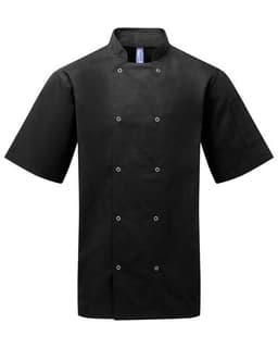 Unisex Ten Studded Front Short Sleeve Chef Coat view 1