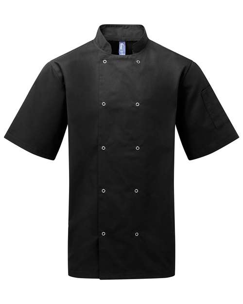 Artisan Collection by Reprime Unisex Ten Studded Front Short Sleeve Chef Coat