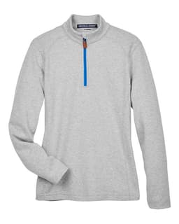 Women's DRYTEC20™ Performance Quarter-Zip Pullover in Grey Heather/ Grey H/ French Blue