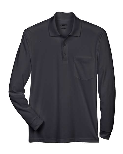CORE365 Men's Pinnacle Performance Long Sleeve Piqué Polo with Pocket