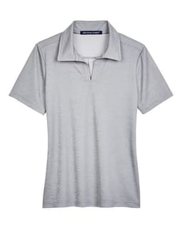 Women's CrownLux Performance® Address Melange Polo in Grey Melange