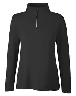 Women's Fusion ChromaSoft™ Pique Quarter-Zip Pullover view 1