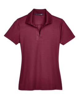 Women's CrownLux Performance® Plaited Polo in Burgundy