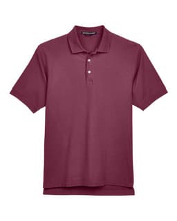 Men's Pima Piqué Polo in Burgundy