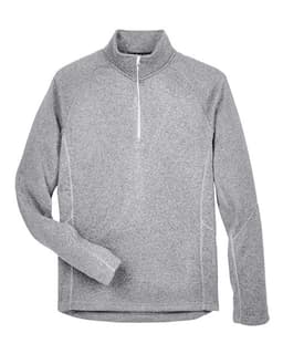 Unisex Bristol Sweater Fleece Quarter-Zip Pullover in Grey Heather