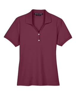 Women's Pima Piqué Polo in Burgundy