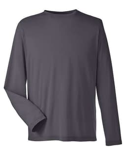 Unisex Fusion ChromaSoft™ Performance Long Sleeve T-Shirt in Carbon