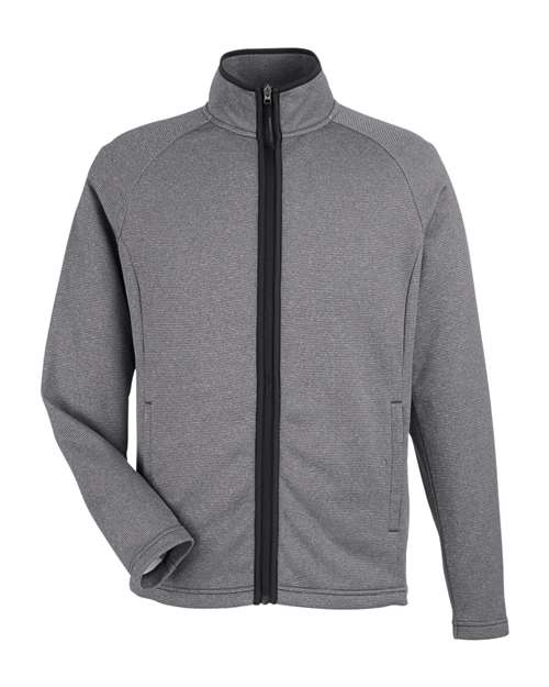 CORE365 Men's Venture Heathered Stripe Full-Zip Jacket