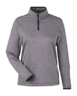 Women's Venture Heathered Stripe Quarter-Zip Pullover view 1