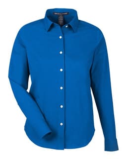Women's CrownLux Performance® Spencer Poplin Dress Shirt in French Blue Melange