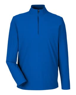 Men's CrownLux Performance® Windsor Welded Quarter-Zip Pullover in French Blue