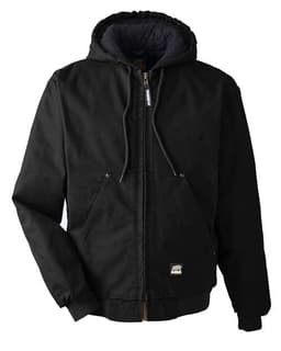 Men's Heartland Washed Cotton Duck Hooded Jacket in Black