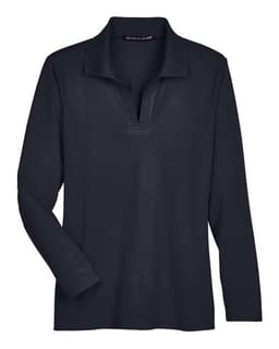 Women's CrownLux Performance® Plaited Long Sleeve Polo view 1