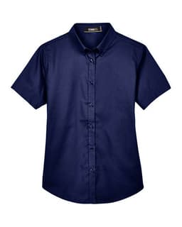 Women's Optimum Short Sleeve Twill Shirt in Classic Navy