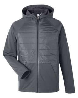 Unisex Techno Lite Hybrid Hooded Jacket in Carbon