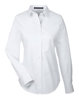 Women's Crown Collection® Royal Dobby Woven Dress Shirt in White