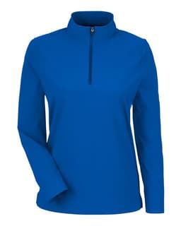 Women's CrownLux Performance® Windsor Welded Quarter-Zip Pullover in French Blue
