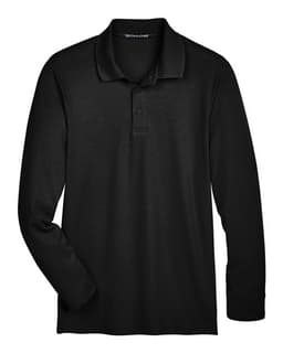 Men's Tall CrownLux Performance® Plaited Long Sleeve Polo view 1