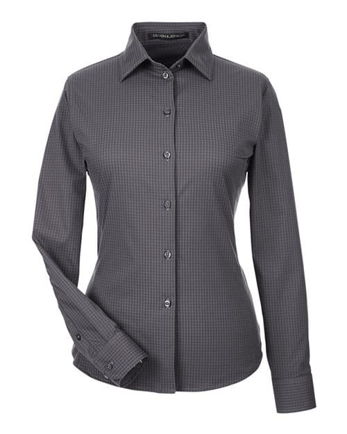Devon & Jones Women's CrownLux Performance® Tonal Mini Check Woven Dress Shirt