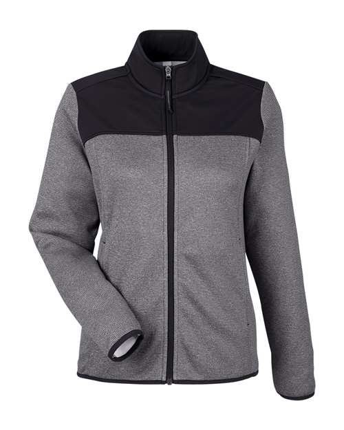 CORE365 Women's Venture Heathered Stripe Hybrid Jacket