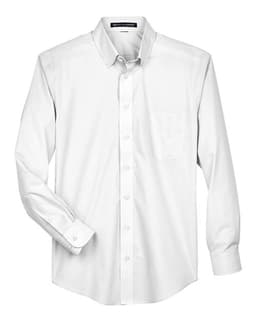Men's Tall Crown Collection® Broadcloth Woven Dress Shirt in White