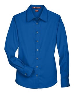 Women's Easy Blend™ Long Sleeve Twill Dress Shirt with Stain-Release in French Blue