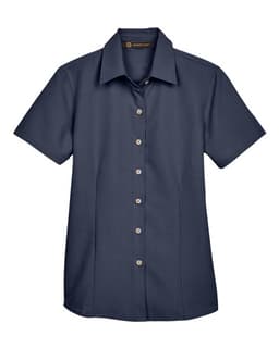 Women's Barbados Textured Camp Shirt in Navy
