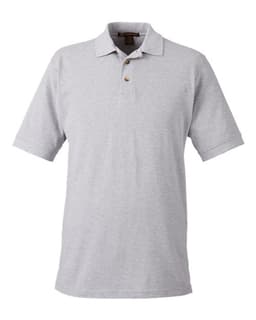 Men's Pique Polo in Grey Heather