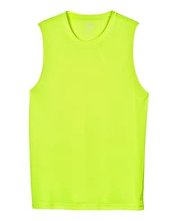 Men's Zone Performance Muscle T-Shirt in Safety Yellow