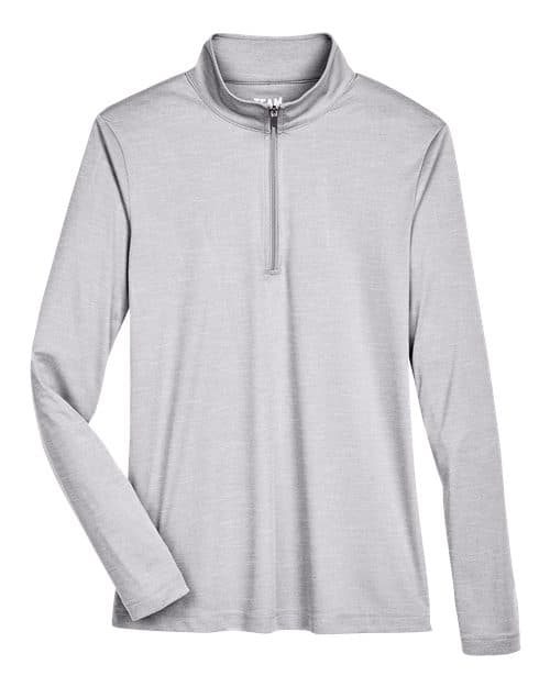 Team 365 Women's Zone Sonic Heather Performance Quarter-Zip Pullover