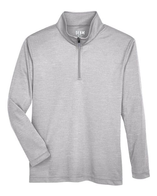 Team 365 Youth Zone Sonic Heather Performance Quarter-Zip Pullover