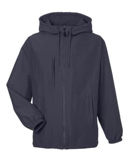 Unisex Flex Twill Hooded Jacket in Dark Charcoal
