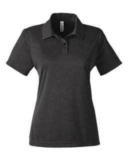 Women's Zone Sonic Heather Performance Polo in Black Heather