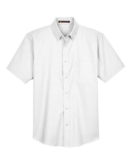 Men's Oxford Short Sleeve with Stain-Release in White