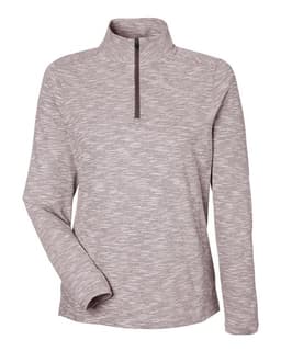 Women's Eclipse Jacquard Quarter-Zip Pullover in Burgundy Heather