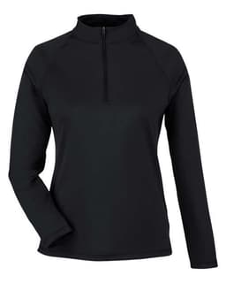 Women's Express Tech Performance Pique Quarter-Zip Pullover in Carbon