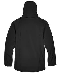 Men's Glacier Insulated Three-Layer Fleece Soft Shell Hood Jacket with Detachable Hood view 2