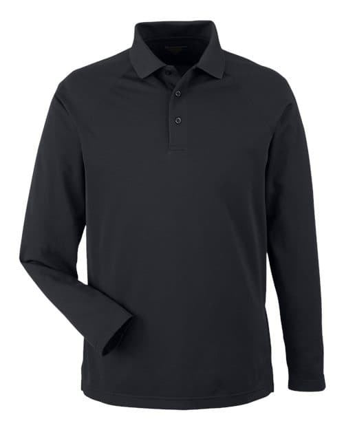 Harriton Men's Charge Snag and Soil Protect Long Sleeve Polo